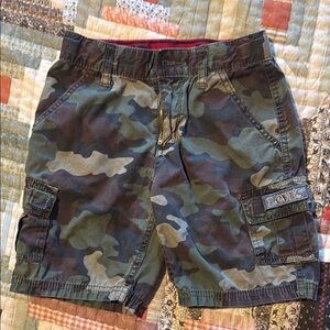 Levi's Green and Brown Kids Cargo Shorts Camouflage Design
